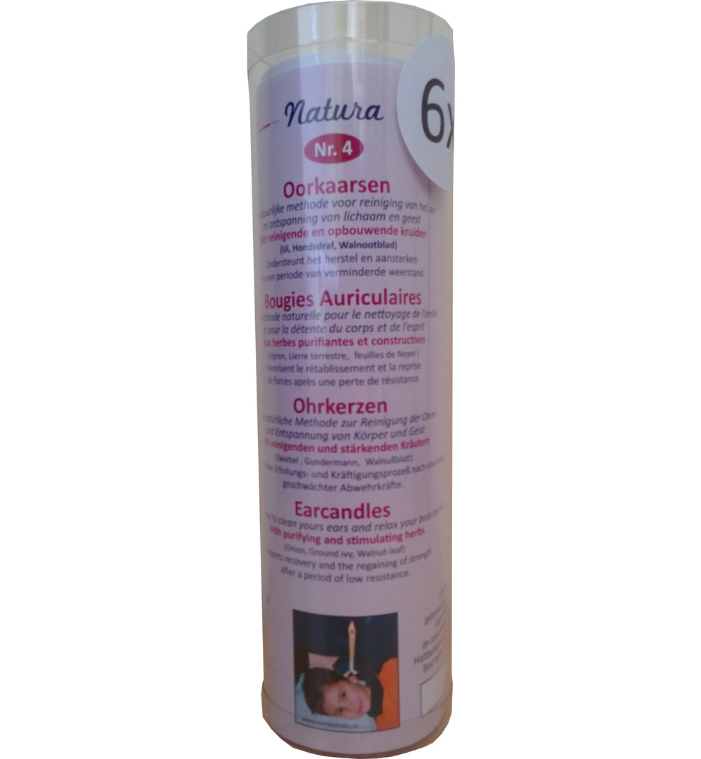 Naturado Oorkaarsen reinigend en opbouwend nr.4 (6 stuks)