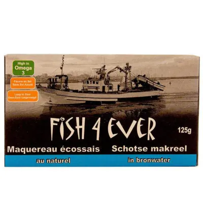 Fish 4 Ever Schotse Makreel Bronwater (125 gr)