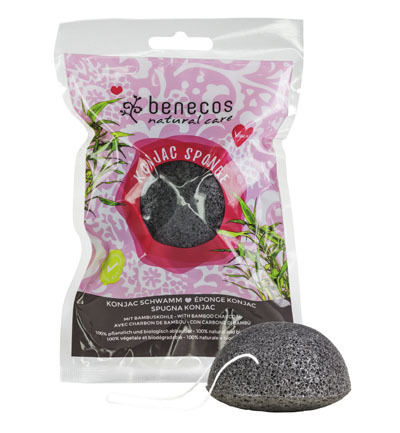 Benecos Konjac Spons Black Bamboo (1 stuk)