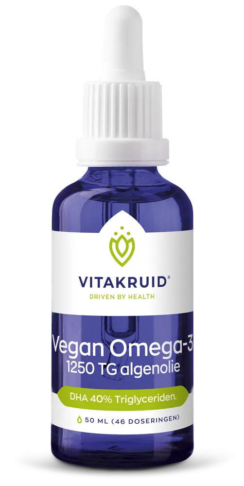 Vitakruid Vegan Omega 3 Algenolie 1250 Tryglyceriden 500 Dha (50 ml)