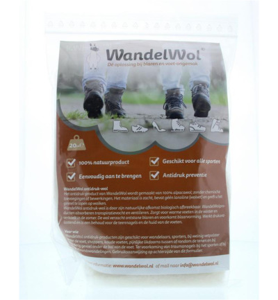 Wandelwol Antidruk-Wol Lanolinevrij (20 gr)