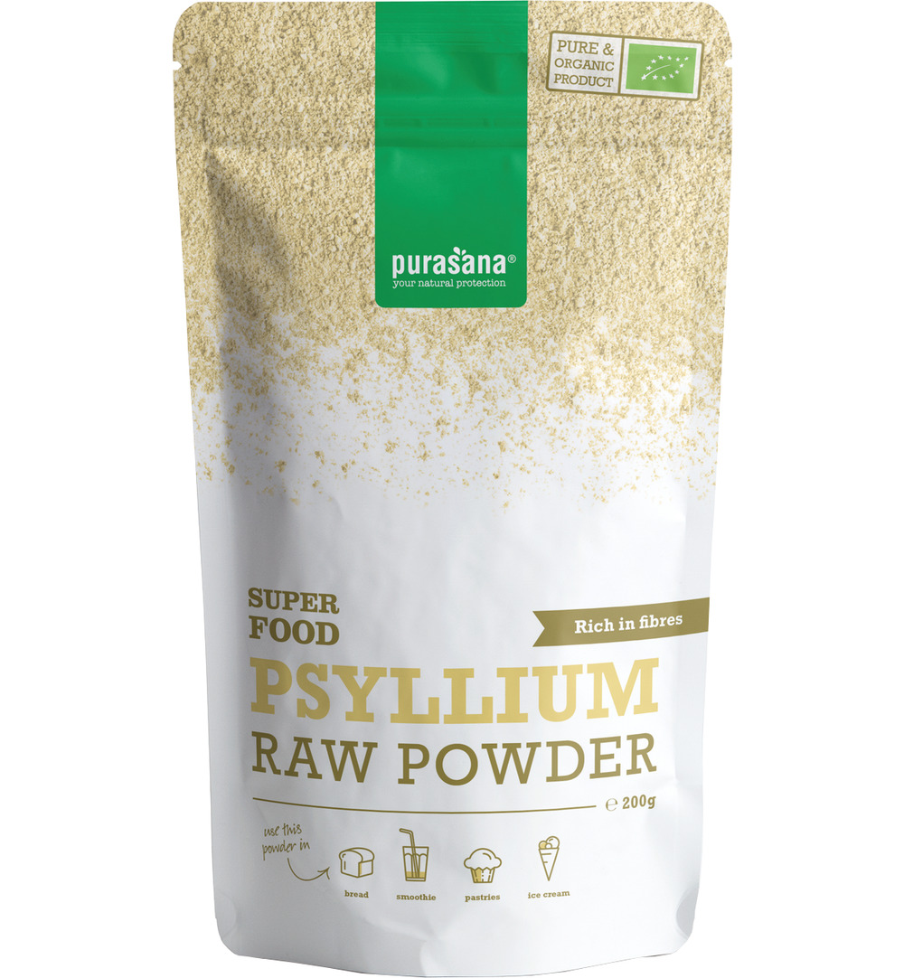 Purasana Psyllium Poeder/Poudre Vegan Bio (200 gr)
