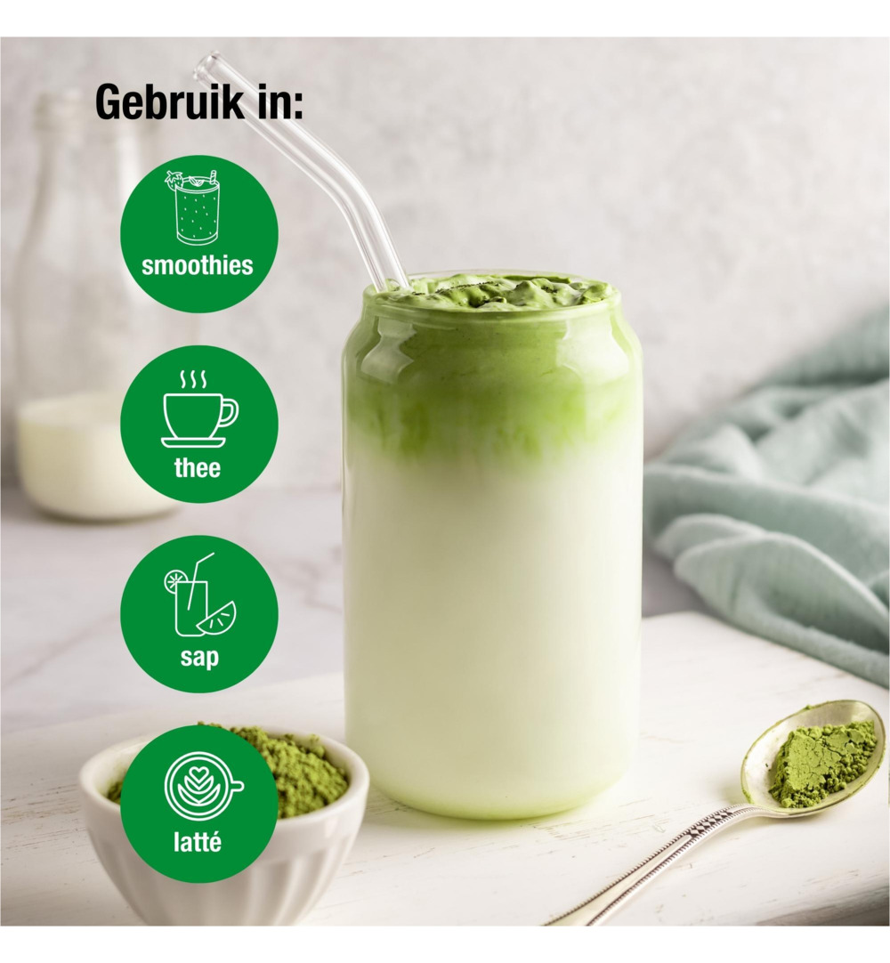 Purasana Matcha Premium Poeder Vegan Bio (75 gr) - image 3