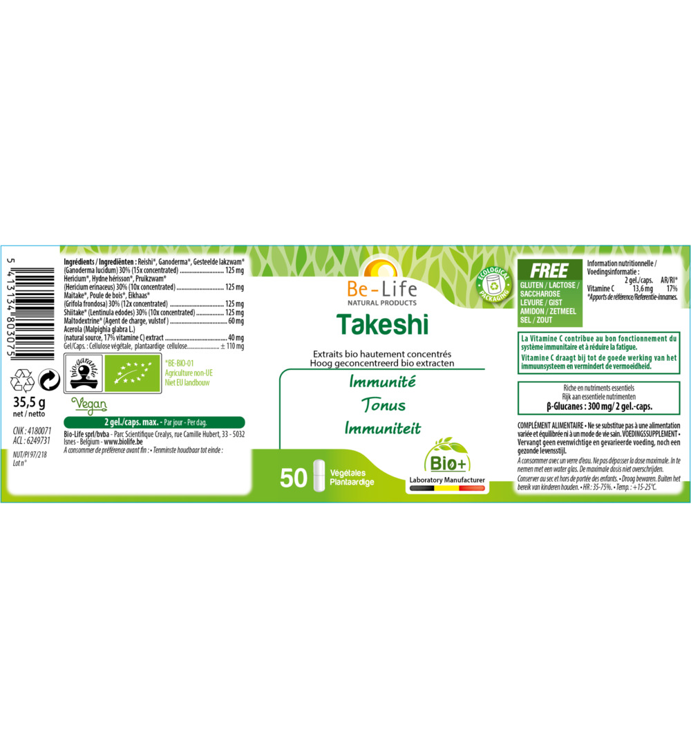 Be-Life Takeshi bio (50 capsules)