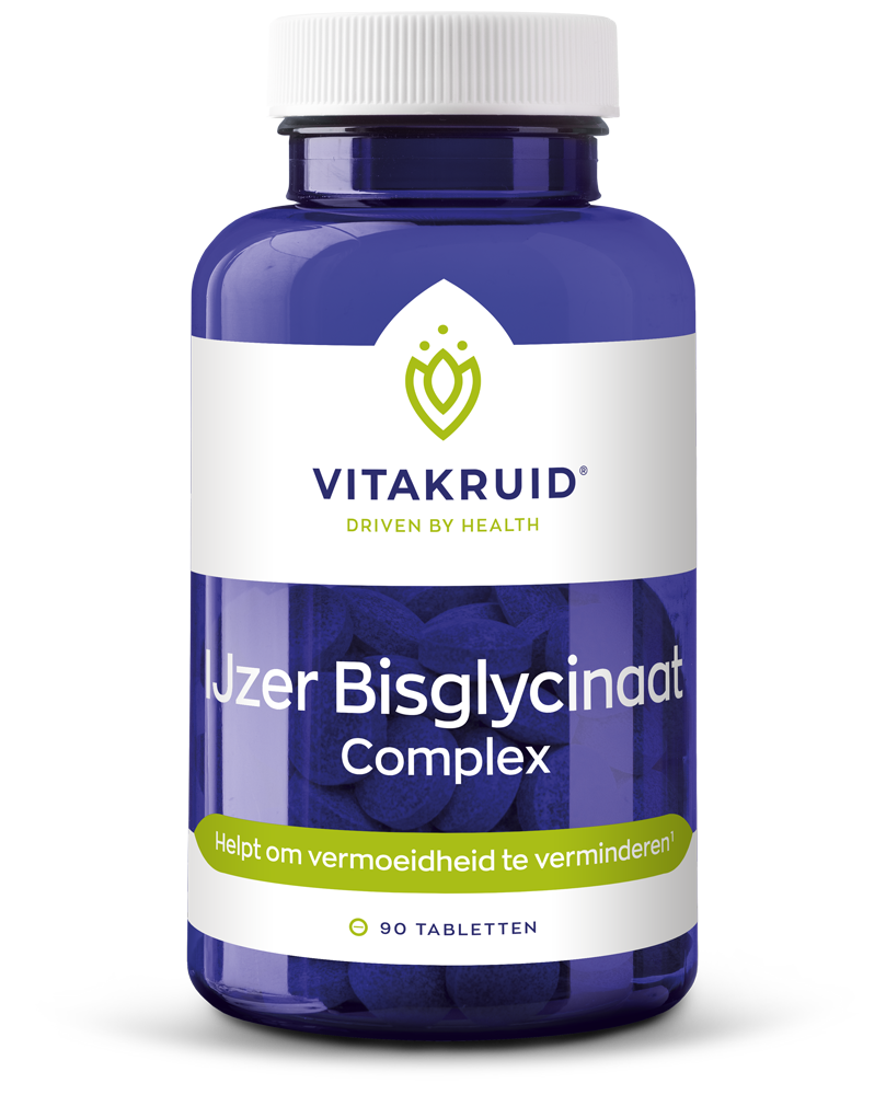 Vitakruid Ijzer Bisglycinaat 28 Complex Oa Koper Vitamine C (90 tabletten)