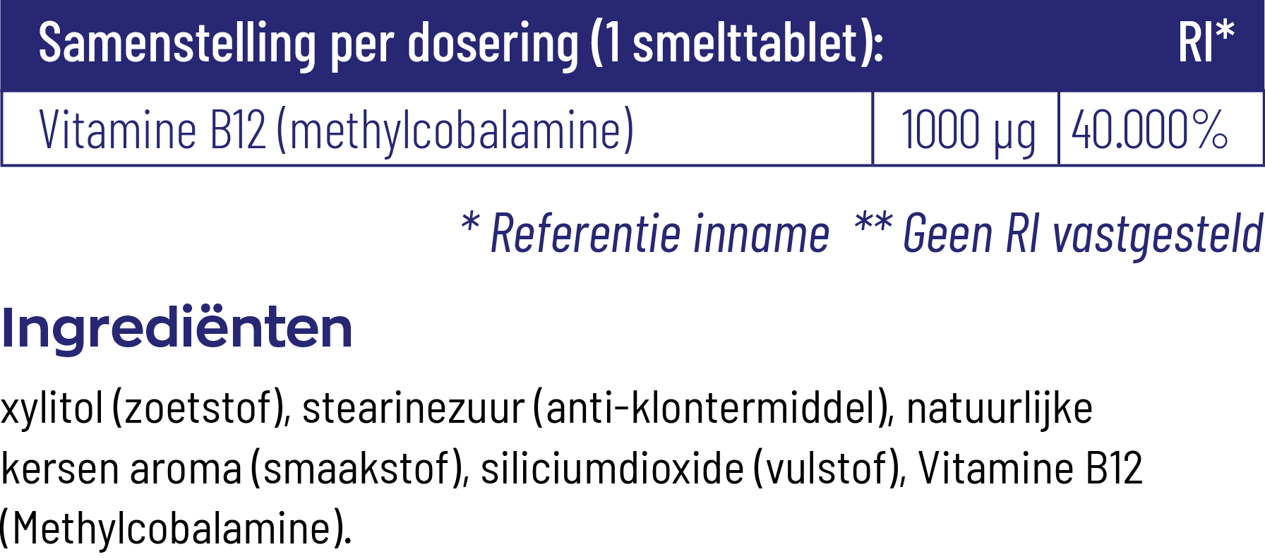 Vitakruid B12 1000 Mcg Actief Methylcobalamine Vitamine (90 stuks) - image 4
