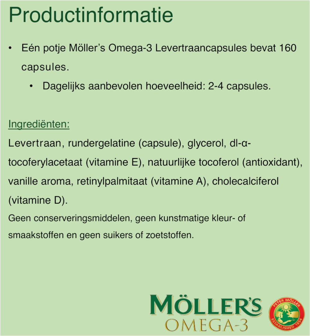 Mollers Omega-3 Levertraancaps (160 capsules)