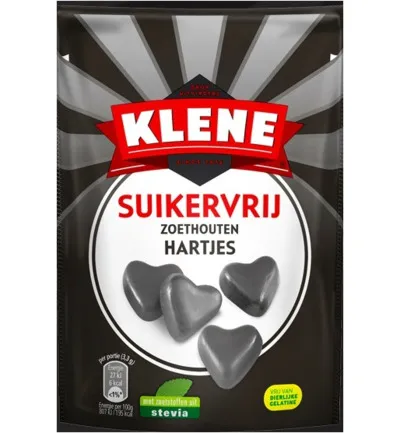 Klene Zoethouten hartjes suikervrij (110 gr)