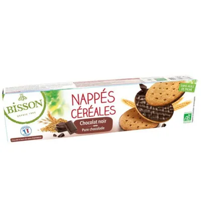 Bisson Pure Chocolade Frostedgranenkoekjes Bio (120 gr)