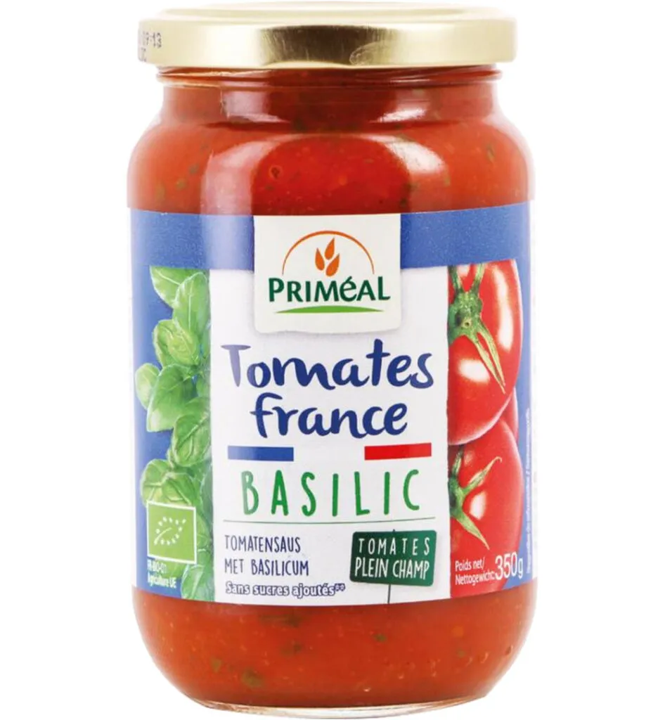Priméal Tomatensaus Bascilicum Uit Frankrijk Bio (350 gr)