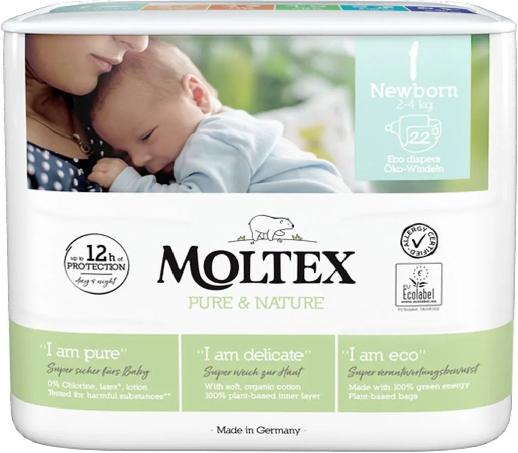 Moltex Pure & nature babyluiers newborn (22 stuks)