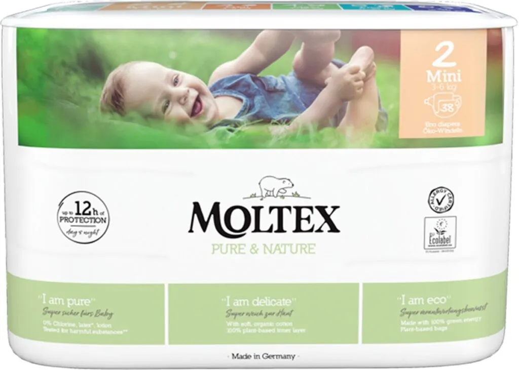 Moltex Pure & nature babyluiers mini (38 stuks)