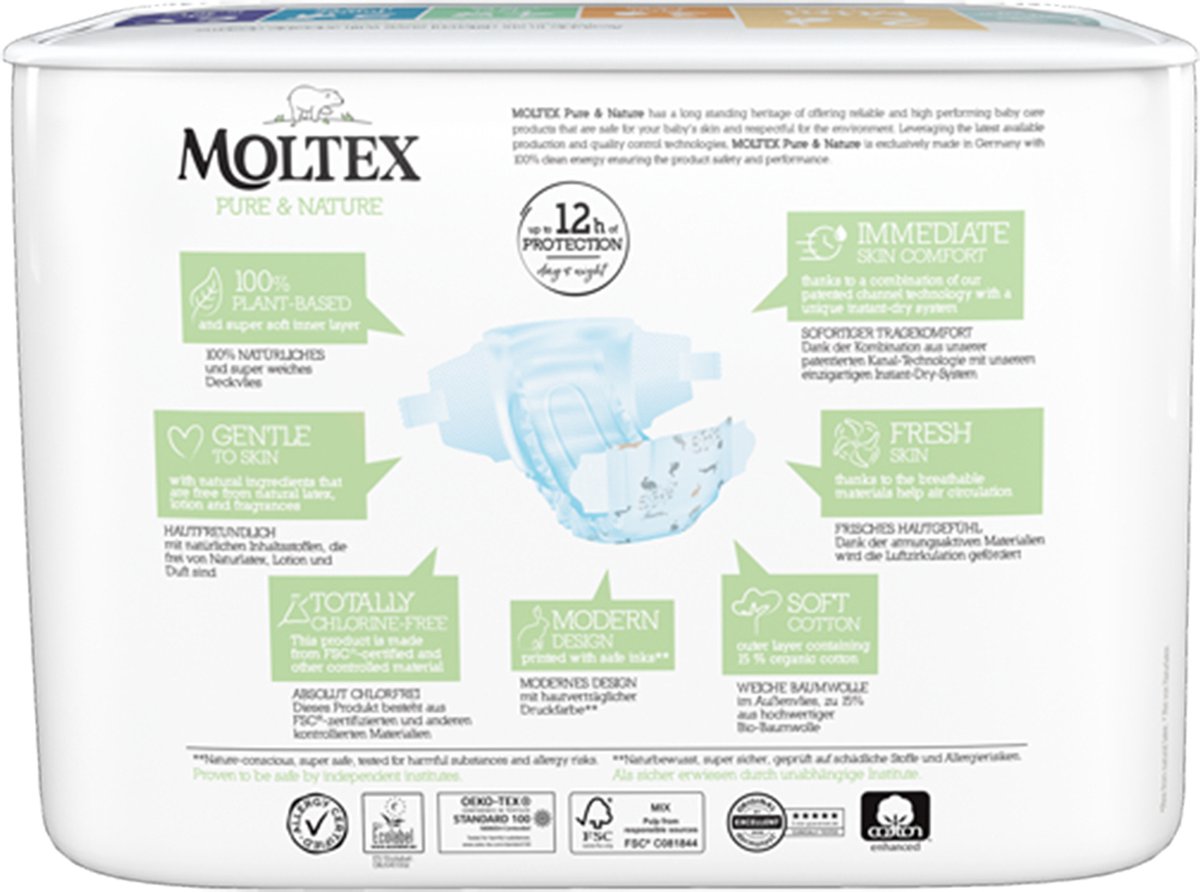 Moltex Pure & nature babyluiers mini (38 stuks)