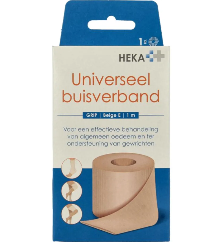 Heka Hekagrip compress beige E 1 meter (1 rol)
