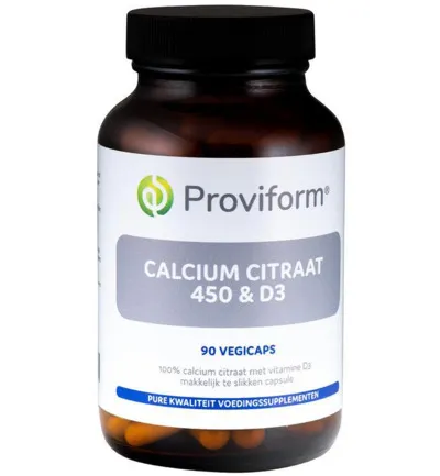 Proviform Calcium Citraat 450 & D3 (90 vega capsules)