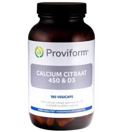 Proviform Calcium Citraat 450 & D3 (180 vega capsules)