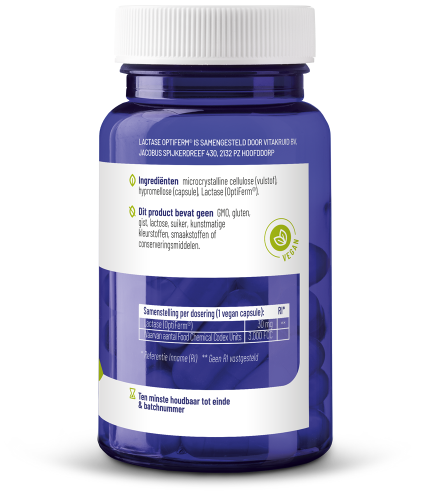 Vitakruid Lactase Enzym Optiferm® 3.000 Fcc (90 vega capsules) - image 2