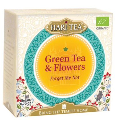 Hari Teagreen tea & flowers forget me not (10 stuks)