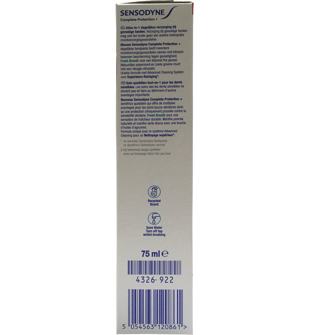Sensodyne Tandpasta complete protec fresh breeth (75 ml) - image 3
