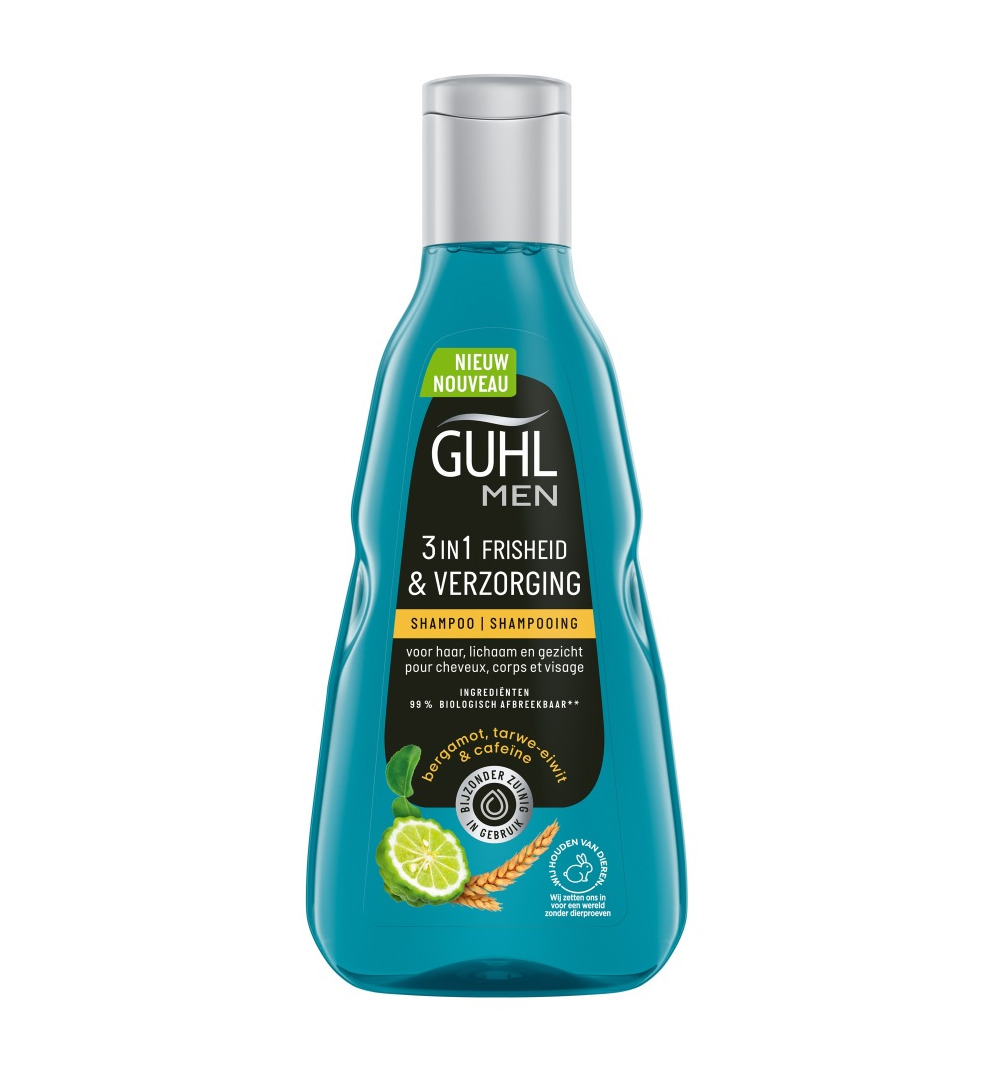 Guhl Man 3-in-1 frisheid & verzorging shampoo (250 ml)
