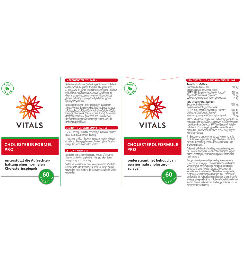 Vitals Cholesterolformule Pro (60 tabletten) - image 3