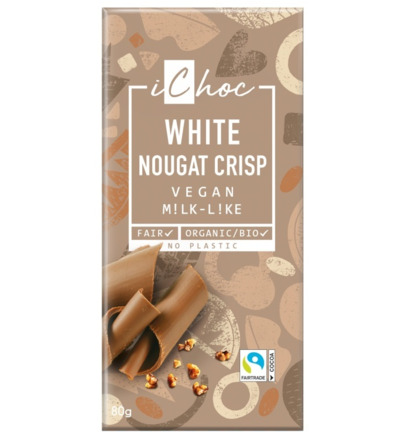 Ichoc White Nougat Crisp Vegan (80 gr)