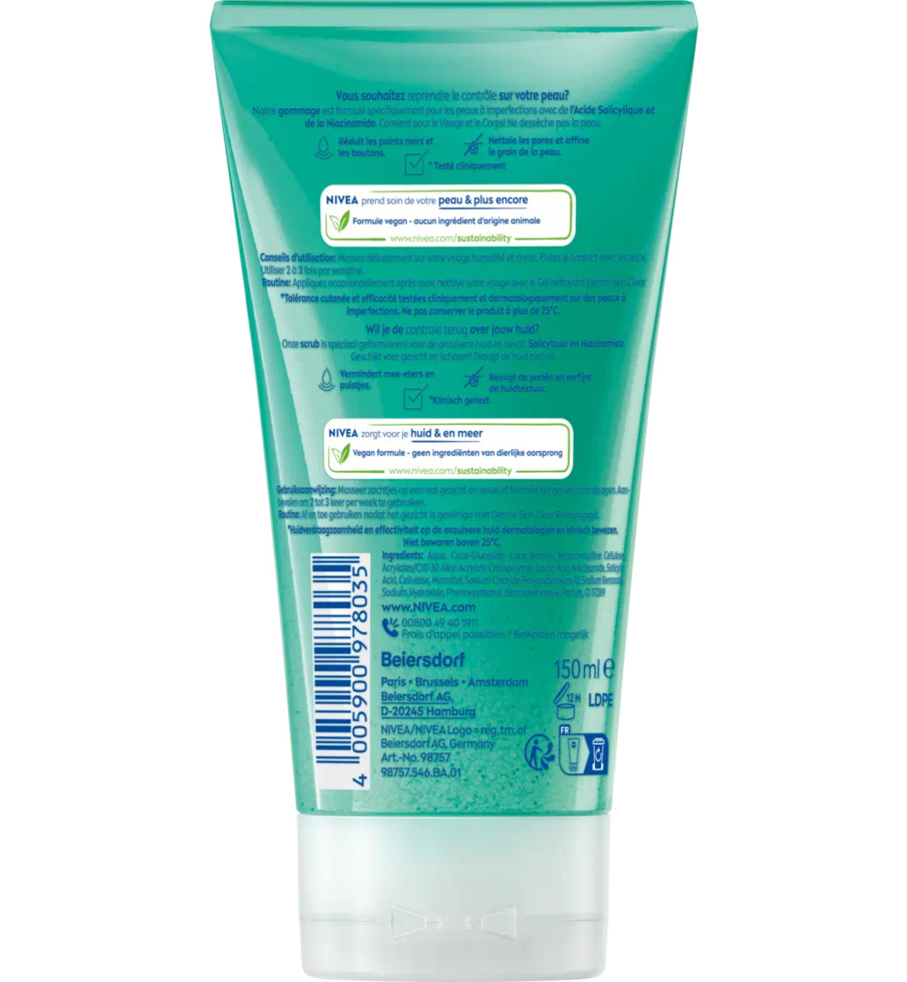 Nivea Derma skin clear scrub (150 ml)