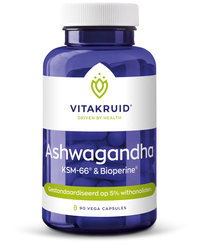 Vitakruid Ashwagandha 5% Withanoliden Ksm-66® & Bioperine® (90 vega capsules)