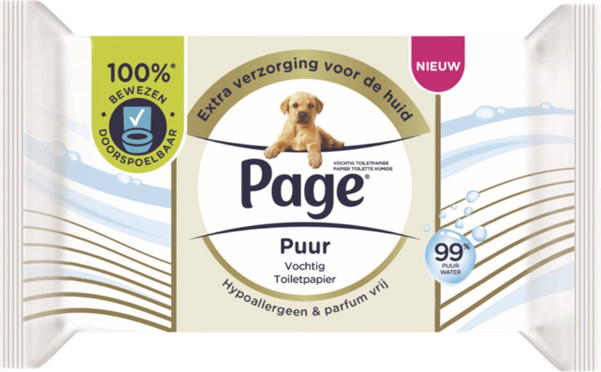 Page Vochtig toiletpapier puur (38 stuks)
