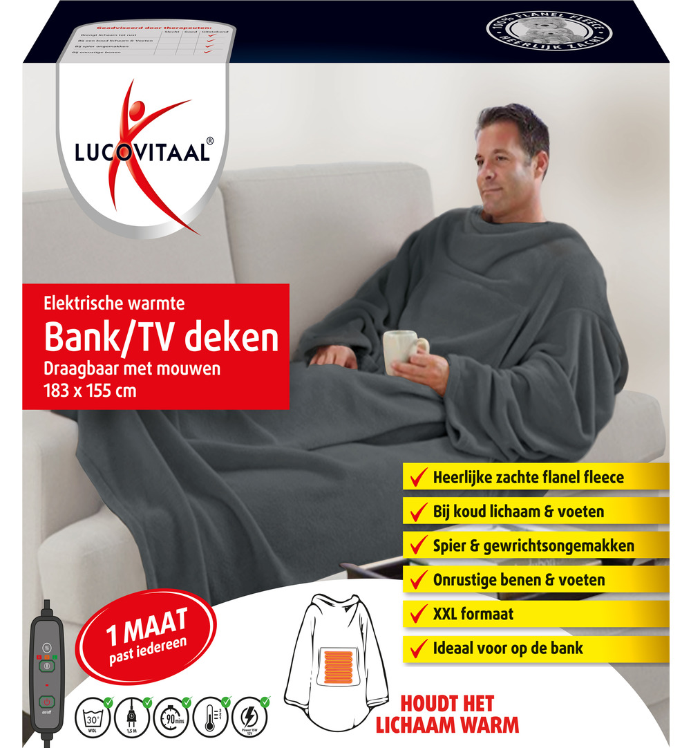 Lucovitaal Elekt. Warmte Bank/TV Deken (1 stuk)