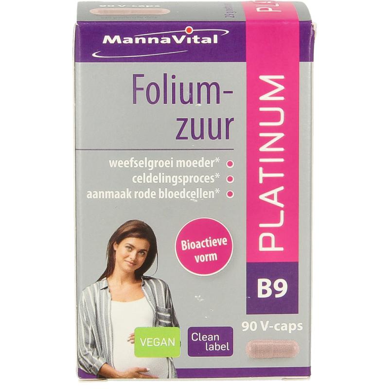 Mannavital Foliumzuur platinum (90 vega capsules)