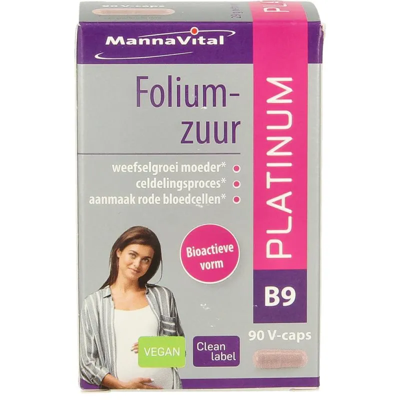 Mannavital Foliumzuur platinum (90 vega capsules)