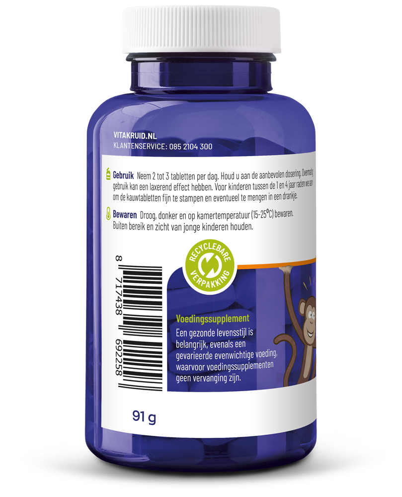 Vitakruid Magnesium Junior (90 kauwtabletten)