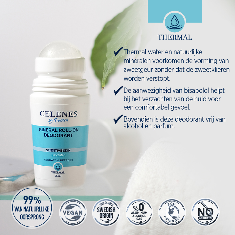 Celenes Thermal deodorant roll-on unscented (75 ml)
