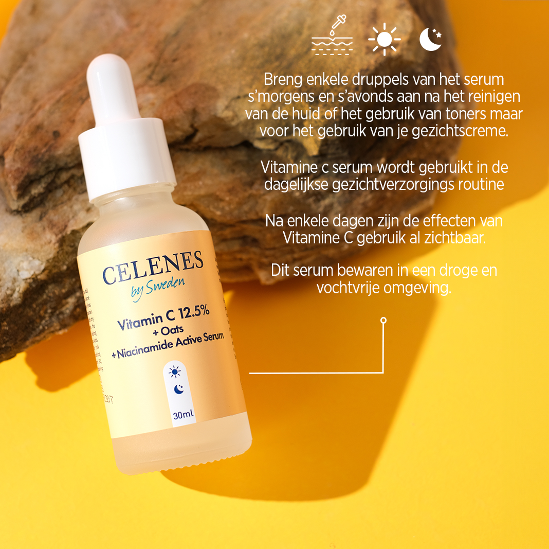 Celenes Active serum vitamin C 12,5% + oats + niacinamide (30 ml) - image 2
