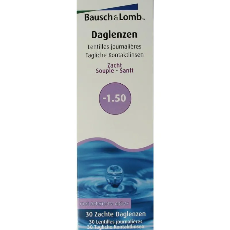 Bausch + Lomb Daglenzen -1.50 (30 stuks)