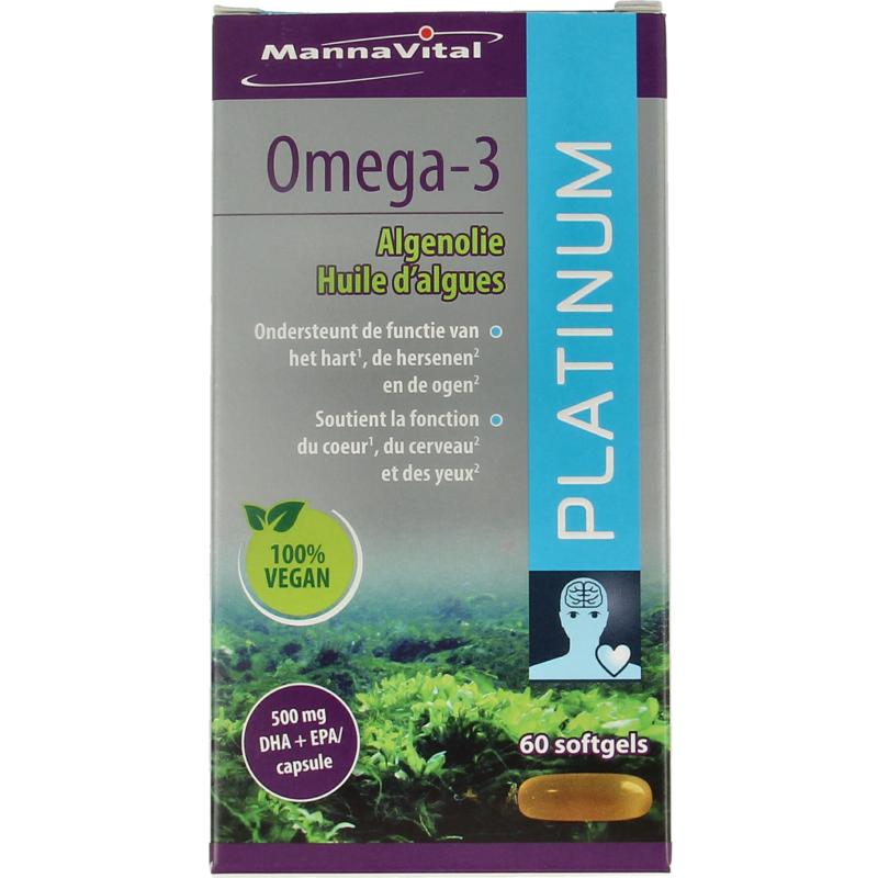 Mannavital Omega-3 Algenolie Platinum (60 softgels)
