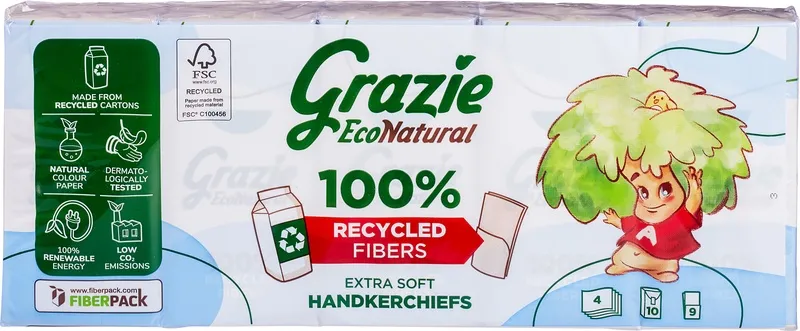 Grazie Natural Zakdoekjes extra soft (90 stuks)