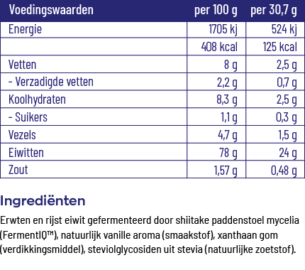 Vitakruid Vegan Protein Fermented By Shiitake - Vanille (921 gr) - image 3