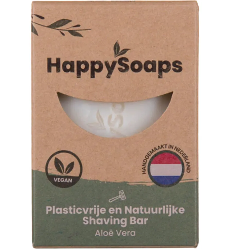 Happysoaps Shaving bar aloe vera (70 gr)