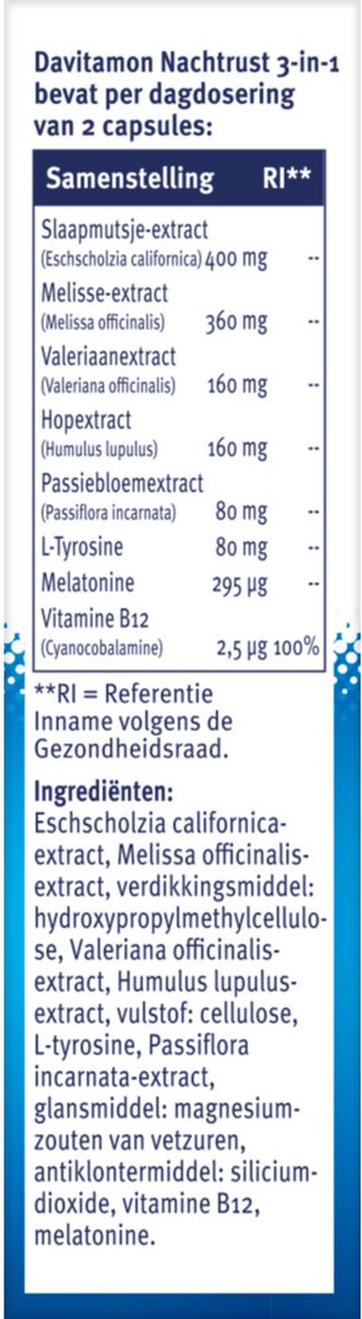 Davitamon Nachtrust 3-In-1 (20 capsules)