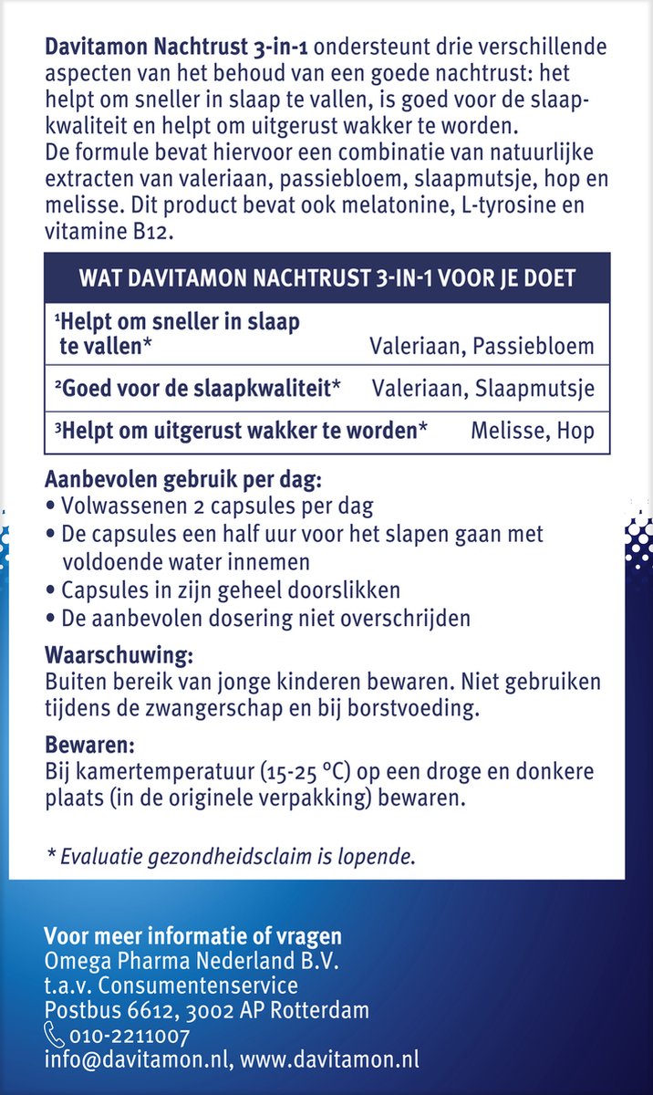 Davitamon Nachtrust 3-In-1 (20 capsules) - image 4