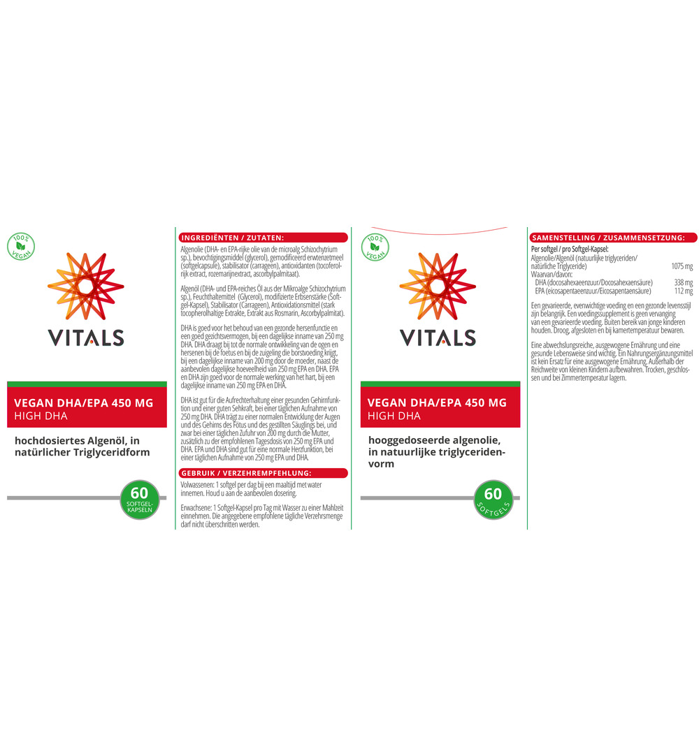 Vitals Vegan Dha/Epa 450 Mg (60 vega softgels) - image 3