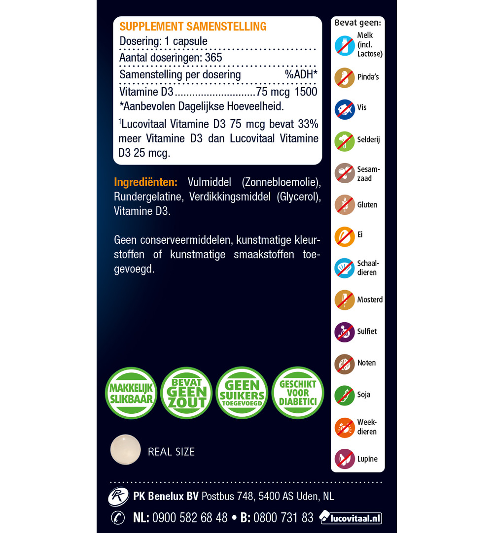 Lucovitaal D3 75mcg (365 capsules)