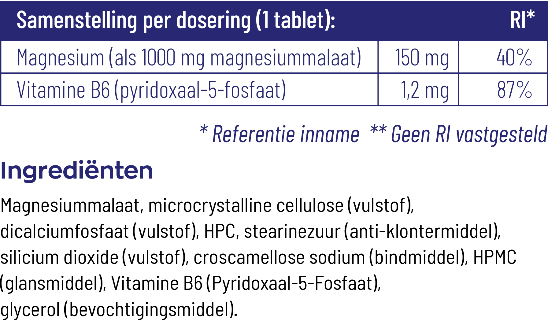 Vitakruid Magnesium 150 Malaat Met Vitamine B6 (P-5-P) (180 tabletten) - image 3