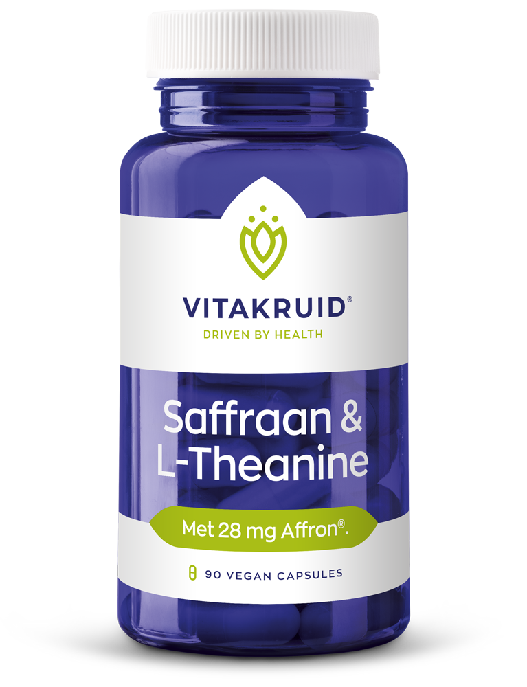 Vitakruid Saffraan 28 Mg (Affron®) & L-Theanine Groene Thee (90 vega capsules)