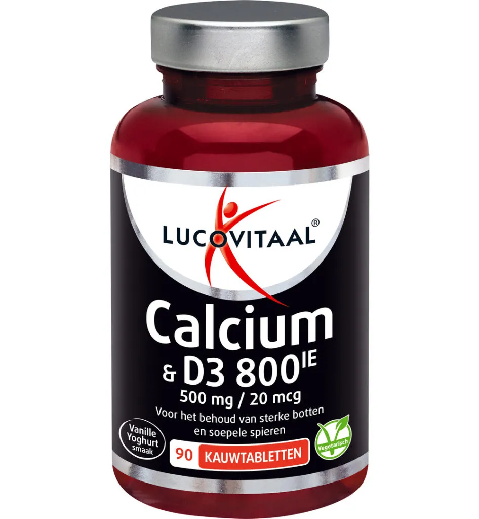 Lucovitaal Calcium 500mg + D3 20mcg (90 kauwtabletten)