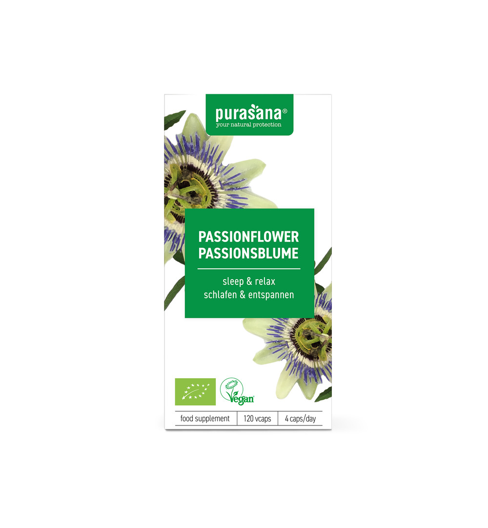 Purasana Passiebloem capsules 125 mg 120 (120 vega capsules)