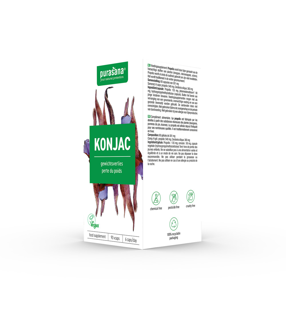 Purasana Konjak extract 530 mg (90 vega capsules) - image 4