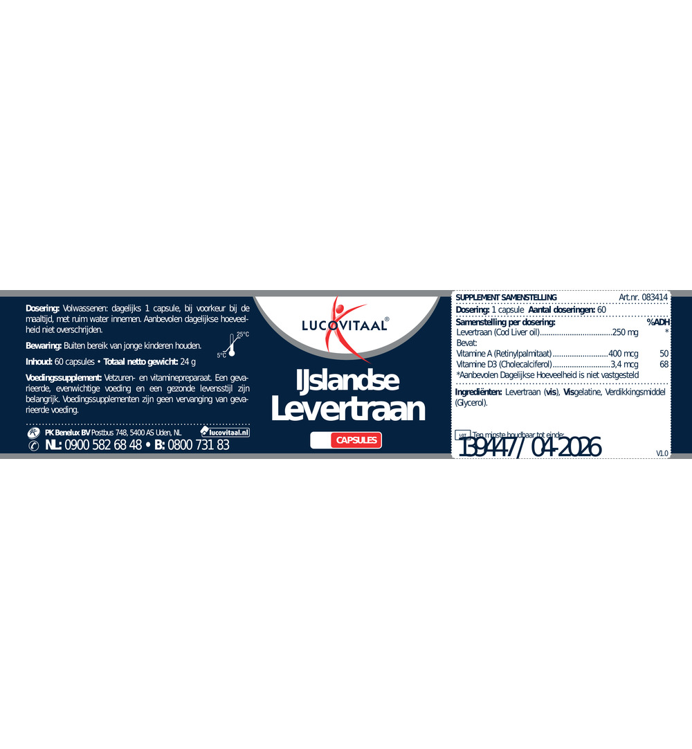 Lucovitaal Ijslandse Levertraan (60 capsules) - image 2
